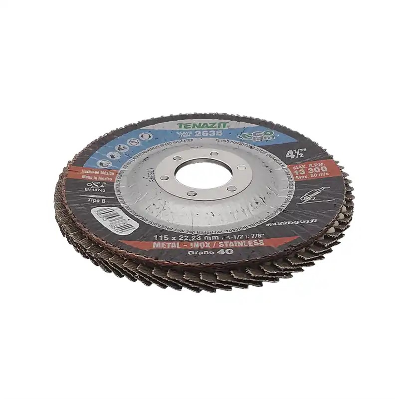 Disco desbaste y pulido metales 4-1/2"x7/8" TzECO G40 (2638)