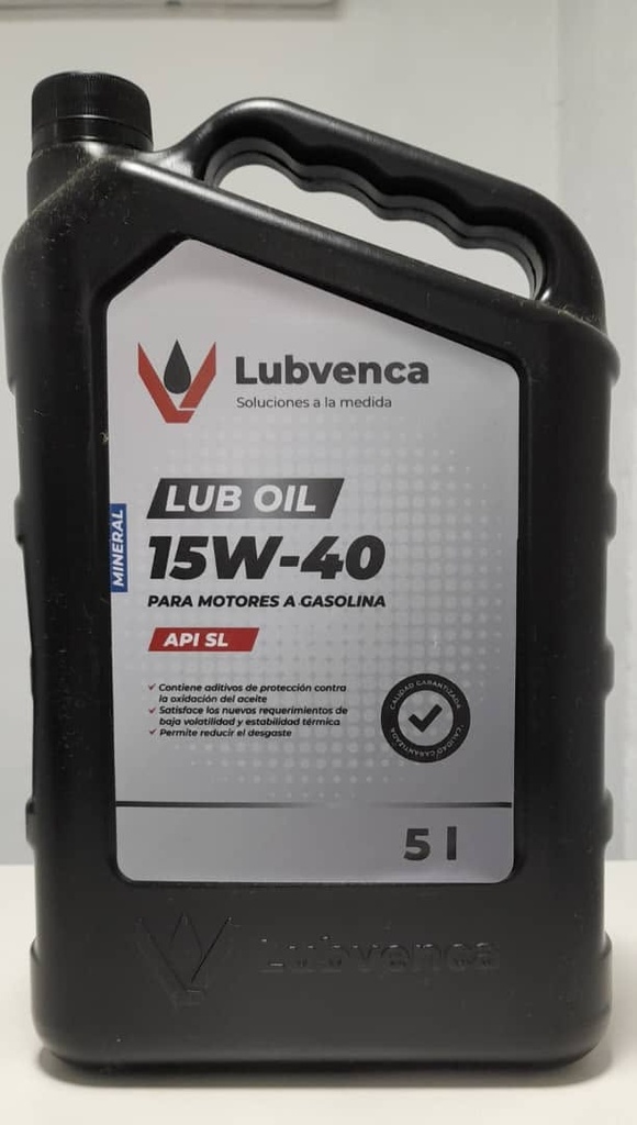 LUB-OIL 15W40 para Motores a Gasolina. API SL. 5L