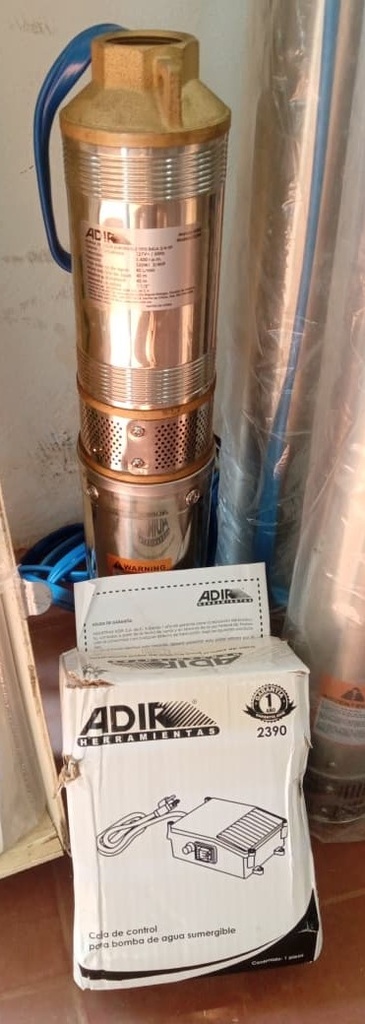 Bomba sumergible ADIR 3/4HP con caja de control