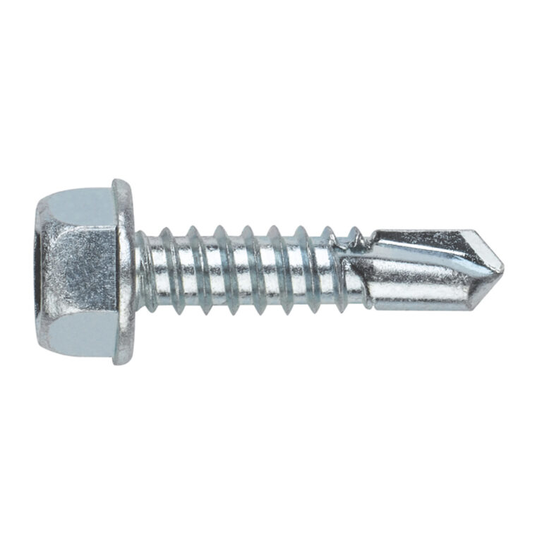 Self-drilling DIN-7504-K screw with hexagonal head