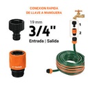 Conector rápido TRUPER llave a manguera de 3/4"