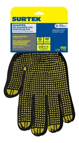 PVC Dot One-Side String Knite Cotton/Poly Gloves