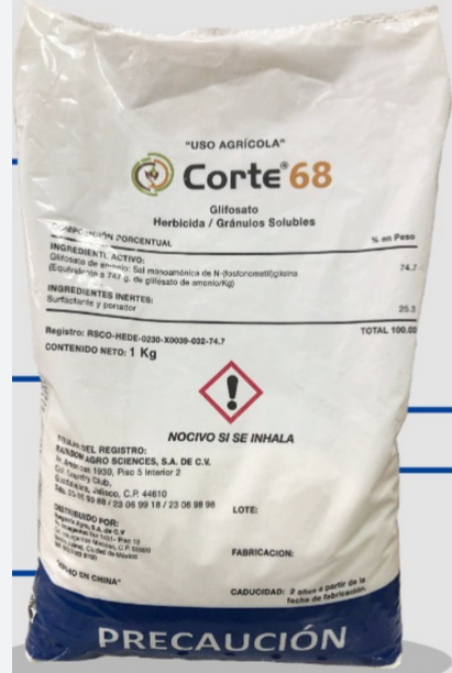 Herbicida Corte 68  Glifosato de amonio