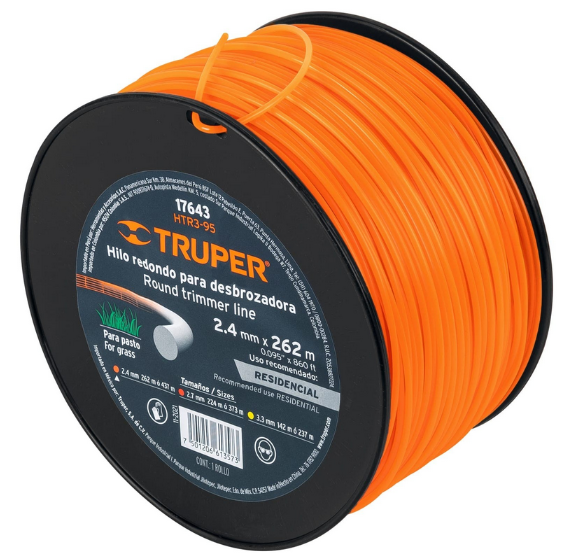 Hilo TRUPER 2,4mm para Desbrozadora