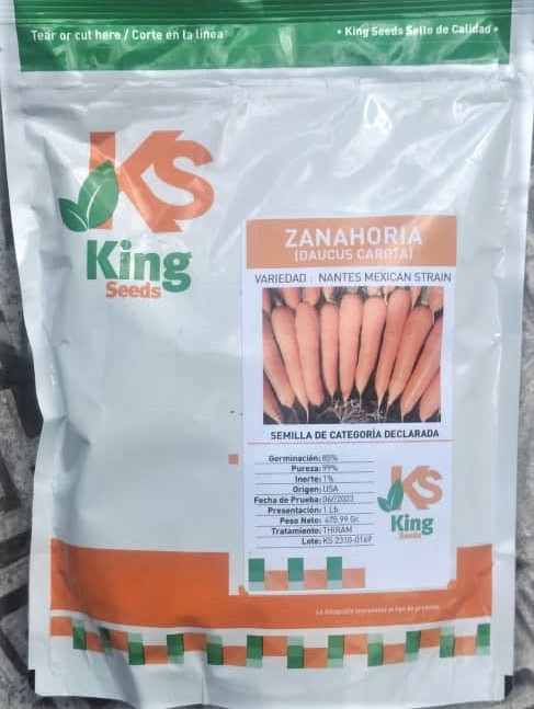 Semillas de zanahoria 1Lb