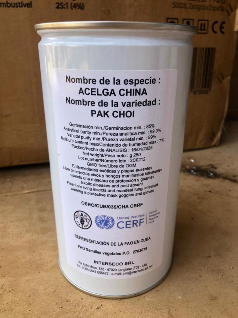 Semillas de acelga china 250g
