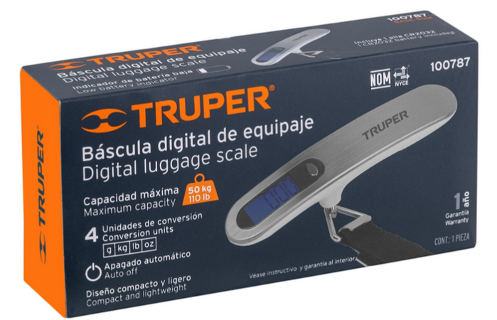 Báscula digital TRUPER para equipaje