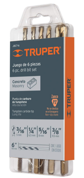 Juego de puntas de barrena TRUPER (6 piezas)