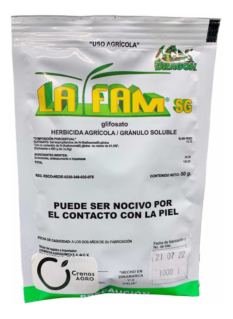 Herbicida Glifosato Lafam 50g