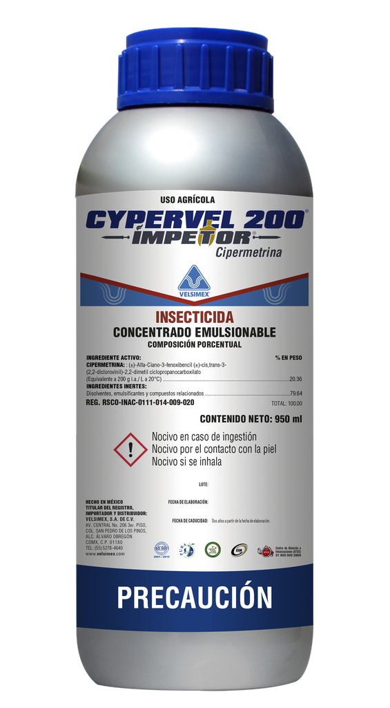 Insecticida Cypervel (i. a. cipermetrina) 950ml