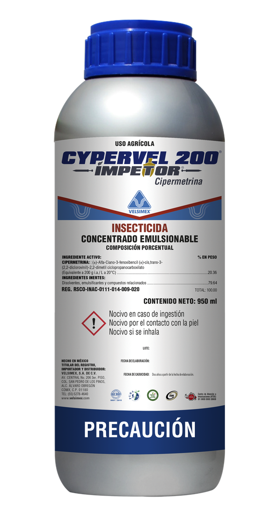 Insecticida Cypervel (i. a. cipermetrina) 950mL