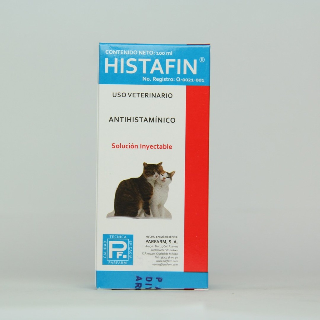 Histafin antihistamínico inyectable 100mL