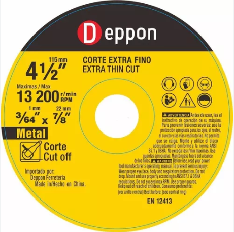 Disco de corte DEPPON 4½"