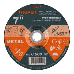 [FLL598] Disco de desbaste TRUPER 7" tipo 27
