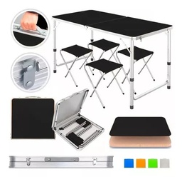 [FLL1288] Mesa plegable tipo portafolio con 4 sillas