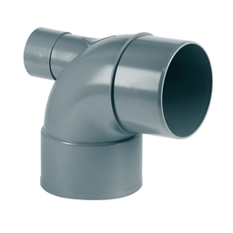[FLLC933] Codo UNA TOMA 90° 110 con conexión trasera Ø50, H-M