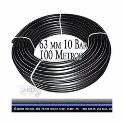 [FLLC444.1050] Manguera PE 63mm (10BAR) Longitud 100m