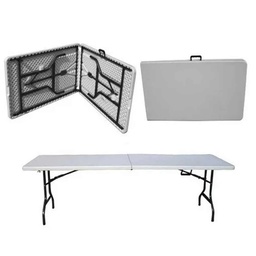 [FLLC1182] Mesa plástica plegable tipo portafolio de 180 x 0.70m