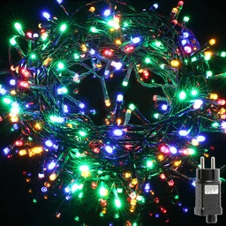 [FLL555.1298] Cable verde de 100 guirnaldas multicolor