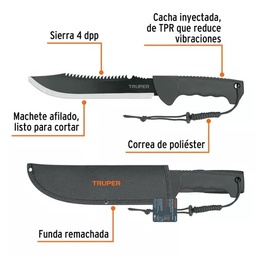 [FLL1545] 10" double edge TRUPER machete
