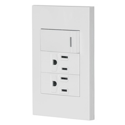 [FLL1623] Placa Dubai de 1 interruptor y 2 tomas