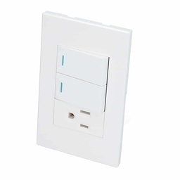 [FLL1627] Dubai Combination switch plate: 2 switch - 1 receptacle