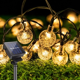 [FLL555.1629] 100 Yellow Bulb String Solar LED Lights