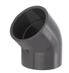 [FLLC1933] 45° 3/4" gray PVC elbow