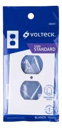 [FLL1970] Placa Duplex Volteck  ABS línea Standard  (40241 PPDO-SB)