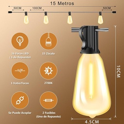 [FLL555.2269] 15m Fairy Lights + 1 LED