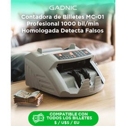 [FLL2533] Contadora Profesional Gadnic. 1000 bill./min.
