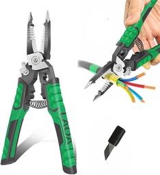[FLL2791] LAOA 8-In-1 Stainless Steel Multifunctional Electrician's Pointed Nose Pliers for Wire Stripping and Electrical Measurement